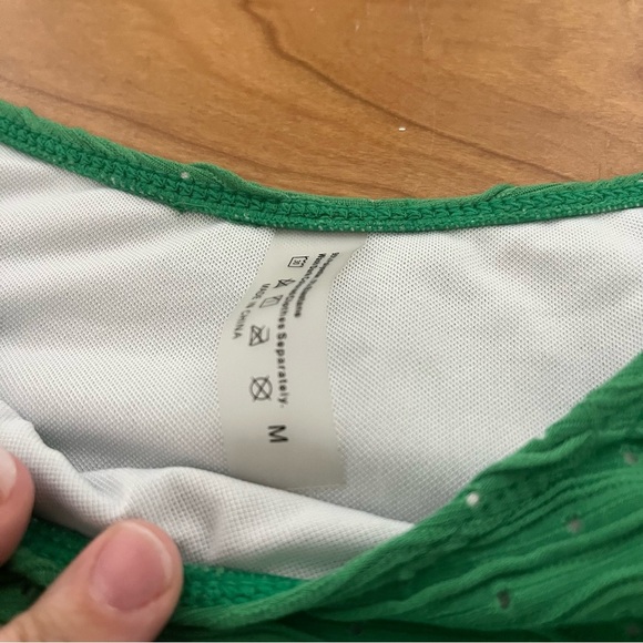 Women’s 3 Piece Bikini Set Bandeau Top, Thong Bottom & Cover Up Size Medium - Picture 5 of 8